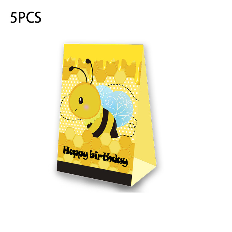 Tema pčela Party Favor Kutija za kokice Kutija za slatkiše Poklon kutija Blagdanska tema Potrepštine za rođendansku zabavu Dekoracija Potrepštine za zabavu