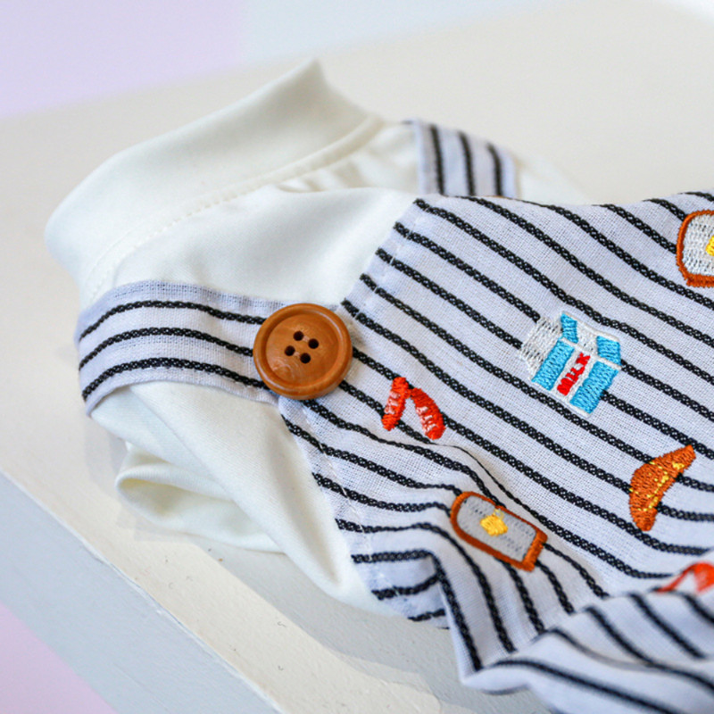 Šuniuko rūbai Pavasario rudens mados kombinezonas Katė Mielas animacinis paltas naminių gyvūnėlių dryžuotas megztinis Mažas šuo pižama Čihuahua Jorkšyras