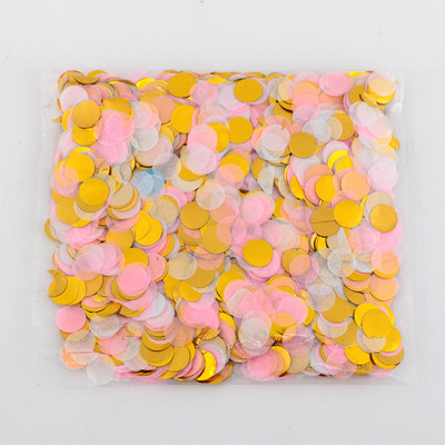 1cm 10g/pungă hârtie confetti amestec de culori pentru decorarea petrecerii de ziua de naștere țesut rotund pentru baloane transparente