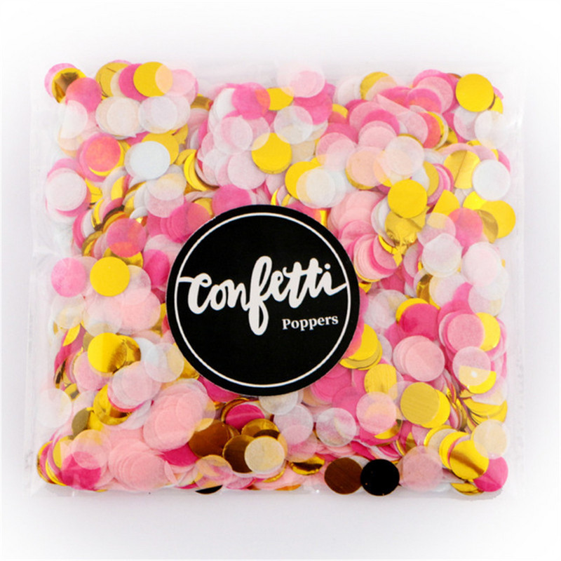1cm 10g/pungă hârtie confetti amestec de culori pentru decorarea petrecerii de ziua de naștere țesut rotund pentru baloane transparente