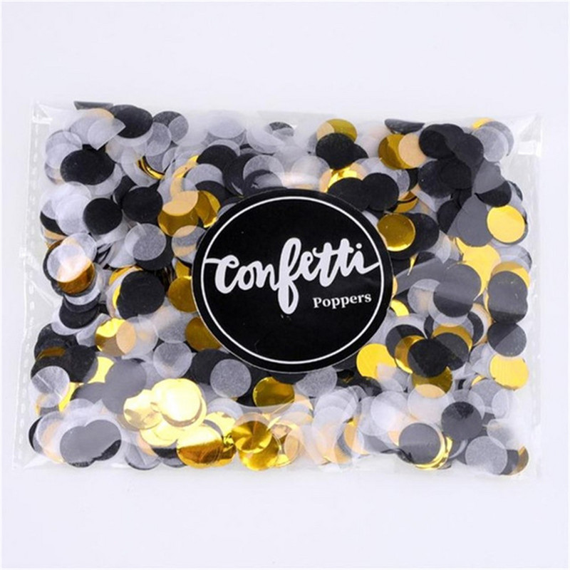1cm 10g/pungă hârtie confetti amestec de culori pentru decorarea petrecerii de ziua de naștere țesut rotund pentru baloane transparente