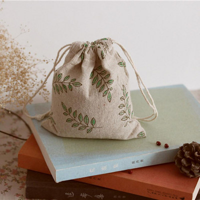 1db Kicsi/Közepes/Nagy pamut vászon táskák Születésnapi Esküvői Party Favor Ajándéktáskák Húzózsinóros csomagolótáskák Tárolótasakok