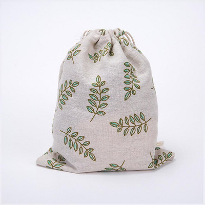 1db Kicsi/Közepes/Nagy pamut vászon táskák Születésnapi Esküvői Party Favor Ajándéktáskák Húzózsinóros csomagolótáskák Tárolótasakok