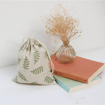 1db Kicsi/Közepes/Nagy pamut vászon táskák Születésnapi Esküvői Party Favor Ajándéktáskák Húzózsinóros csomagolótáskák Tárolótasakok
