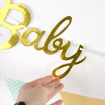 Χρυσό Baby Shower Banner Its A Boy Girl Happy Birthday Garland Bunting for Gender Reveal Παιδικό πάρτι γενεθλίων κρεμαστή διακόσμηση σπιτιού