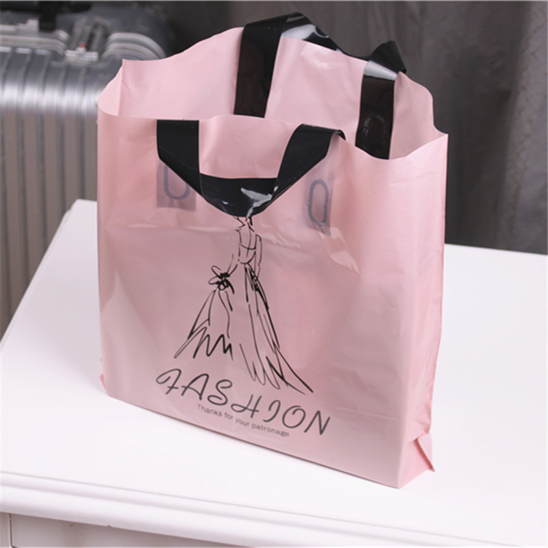 Augsta blīvuma polietilēna videi draudzīgs Union Party dāvanu iepakojums 10gab/partija 29*35cm Fashion Girl Zakjes plastmasa ar rokturiem