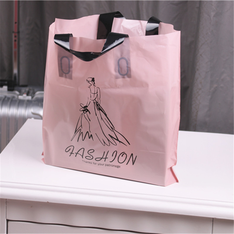 Augsta blīvuma polietilēna videi draudzīgs Union Party dāvanu iepakojums 10gab/partija 29*35cm Fashion Girl Zakjes plastmasa ar rokturiem