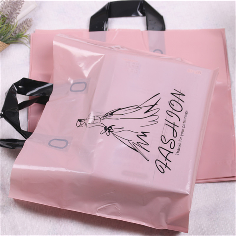 Augsta blīvuma polietilēna videi draudzīgs Union Party dāvanu iepakojums 10gab/partija 29*35cm Fashion Girl Zakjes plastmasa ar rokturiem