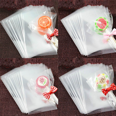100 τμχ δώρο Lollipop τσάντα μπισκότων Συσκευασία Ανοιχτή διάφανη μπομπονιέρα γάμου Σελοφάν Μικρά πλαστικά είδη περιτυλίγματος