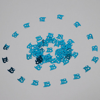 15g Sky Blue Happy Birthday Party Confetti Number Digital 13 16 18 20 21 30 40 50 60 70 80 Happy Birthday Table Scatter Sprinkle