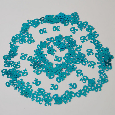 15g Небесно синьо парти Честит рожден ден Конфети Номер Цифрови 13 16 18 20 21 30 40 50 60 70 80 Честит рожден ден Маса Разпръснато