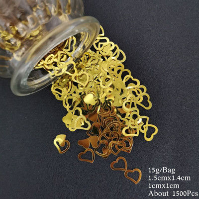 Esküvői asztali konfetti, férjhez ment Mrs. Heart Love Scatter flitterek DIY Házassági Party Templom Ceneterpiece Dekorációs kellékek