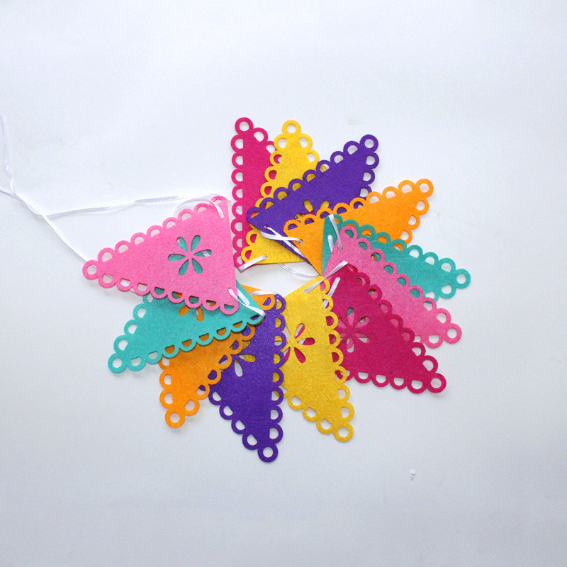 Mexikói Pinata témájú farsangi parti Zászlóhúzás A halottak napja Színes vájt sármány füzér party dekorációs kellékek