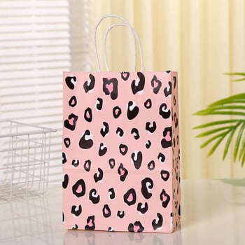 Animal Leopard Print Tote Τσάντα δώρου για γενέθλια Συσκευασία Τσάντα αγορών Χάρτινη τσάντα Διακόσμηση