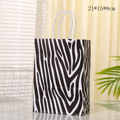 Animal Leopard Print Tote dāvanu maisiņš dzimšanas dienas dāvanu iepakojums Iepirkumu maisiņš Papīra maisiņu dekorēšanas piederumi