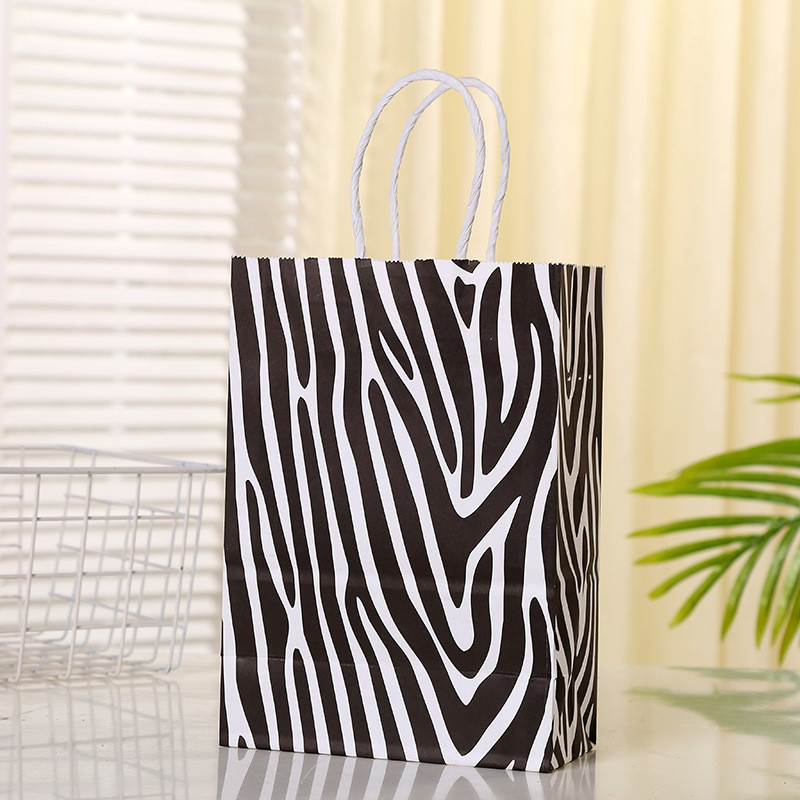 Animal Leopard Print Tote dāvanu maisiņš dzimšanas dienas dāvanu iepakojums Iepirkumu maisiņš Papīra maisiņu dekorēšanas piederumi