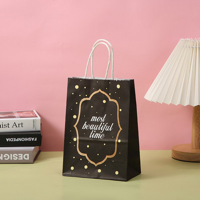 Többszínű csíkos táska barkácsolás színes nátronpapír táska fogantyúkkal Fesztivál ajándéktáska Bevásárló papírzacskók Ruhák Ajándékok Csomagolótáska