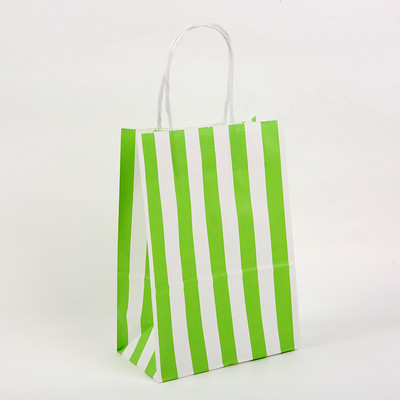 Többszínű csíkos táska barkácsolás színes nátronpapír táska fogantyúkkal Fesztivál ajándéktáska Bevásárló papírzacskók Ruhák Ajándékok Csomagolótáska