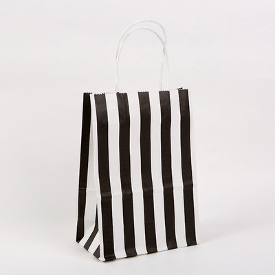 Többszínű csíkos táska barkácsolás színes nátronpapír táska fogantyúkkal Fesztivál ajándéktáska Bevásárló papírzacskók Ruhák Ajándékok Csomagolótáska