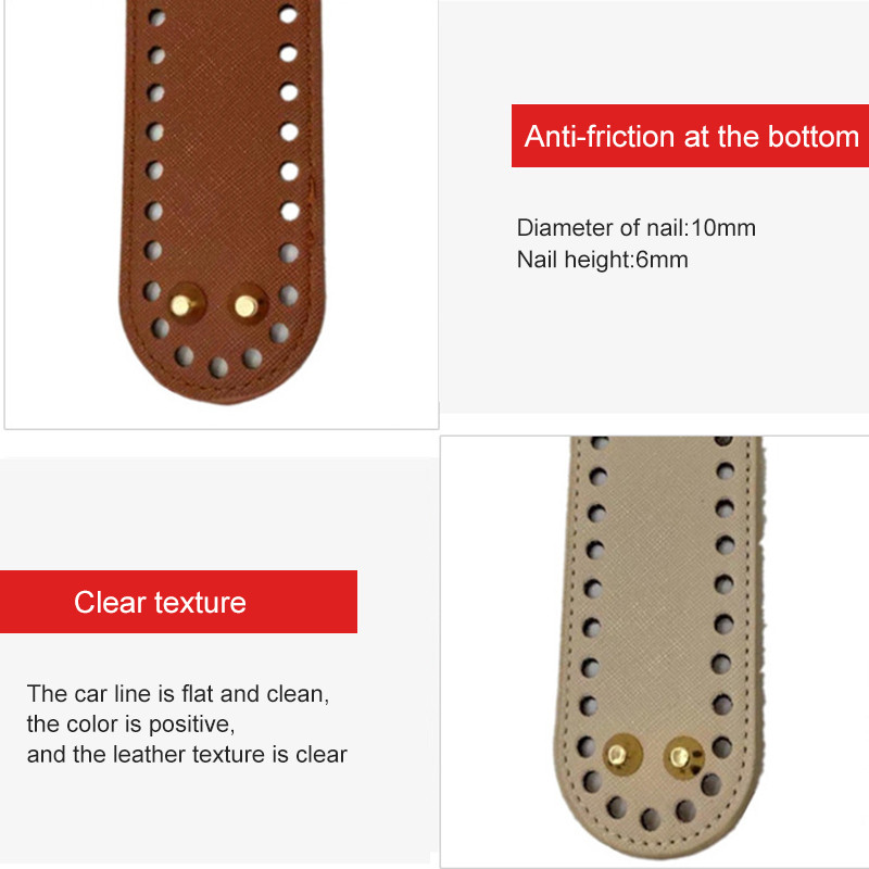 Kūrybinio krepšio gamybos medžiaga Krepšelio dugnas „pasidaryk pats“ rankomis audimo krepšys, odinis dugnas, praktiški rankų darbo odiniai aksesuarai krepšio reikmenys