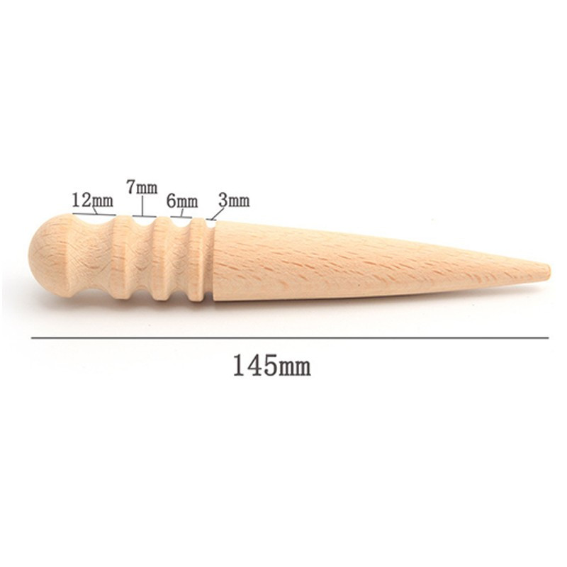 Ādas malu apstrādājamais koka slīpēšanas stienis pulētas malas masīvkoka pulēšanas stienis ādas amatniecības pulētajiem slīpēšanas instrumentiem