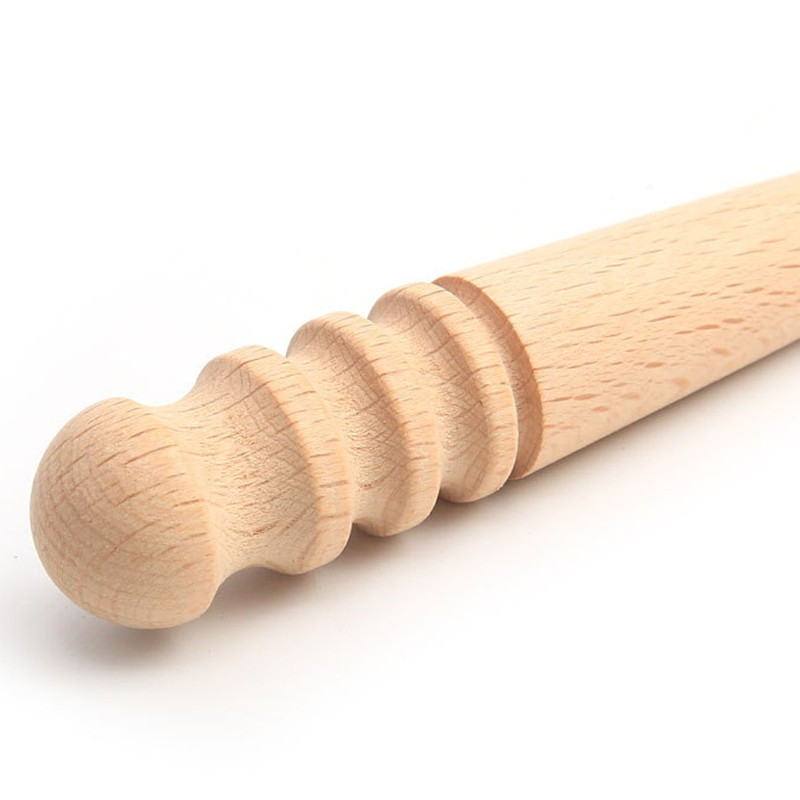 Ādas malu apstrādājamais koka slīpēšanas stienis pulētas malas masīvkoka pulēšanas stienis ādas amatniecības pulētajiem slīpēšanas instrumentiem