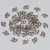 15g Ezüst Boldog Születésnapi Partyasztal Szórt dekorok Szám Digitális 13 16 18 20 21 30 40 50 60 70 80 Fémes konfetti