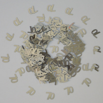 15g Ezüst Boldog Születésnapi Partyasztal Szórt dekorok Szám Digitális 13 16 18 20 21 30 40 50 60 70 80 Fémes konfetti