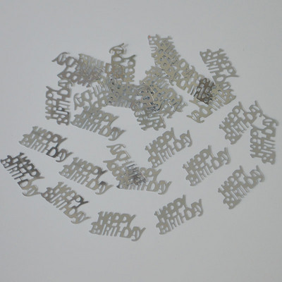 15g Ezüst Boldog Születésnapi Partyasztal Szórt dekorok Szám Digitális 13 16 18 20 21 30 40 50 60 70 80 Fémes konfetti