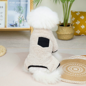 Ζεστό πουλόβερ φθινοπωρινής χειμερινής φόρμας για κατοικίδια Μικρό σκυλί βελούδινο πουλόβερ Μαλακό άνετο βελούδινο γατάκι κουτάβι πιτζάμες Poodle Yorkshire