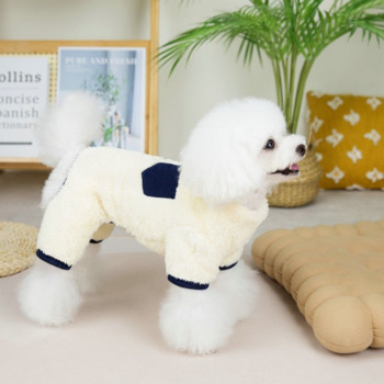Ζεστό πουλόβερ φθινοπωρινής χειμερινής φόρμας για κατοικίδια Μικρό σκυλί βελούδινο πουλόβερ Μαλακό άνετο βελούδινο γατάκι κουτάβι πιτζάμες Poodle Yorkshire