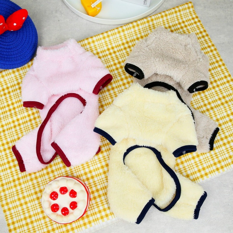 Ζεστό πουλόβερ φθινοπωρινής χειμερινής φόρμας για κατοικίδια Μικρό σκυλί βελούδινο πουλόβερ Μαλακό άνετο βελούδινο γατάκι κουτάβι πιτζάμες Poodle Yorkshire