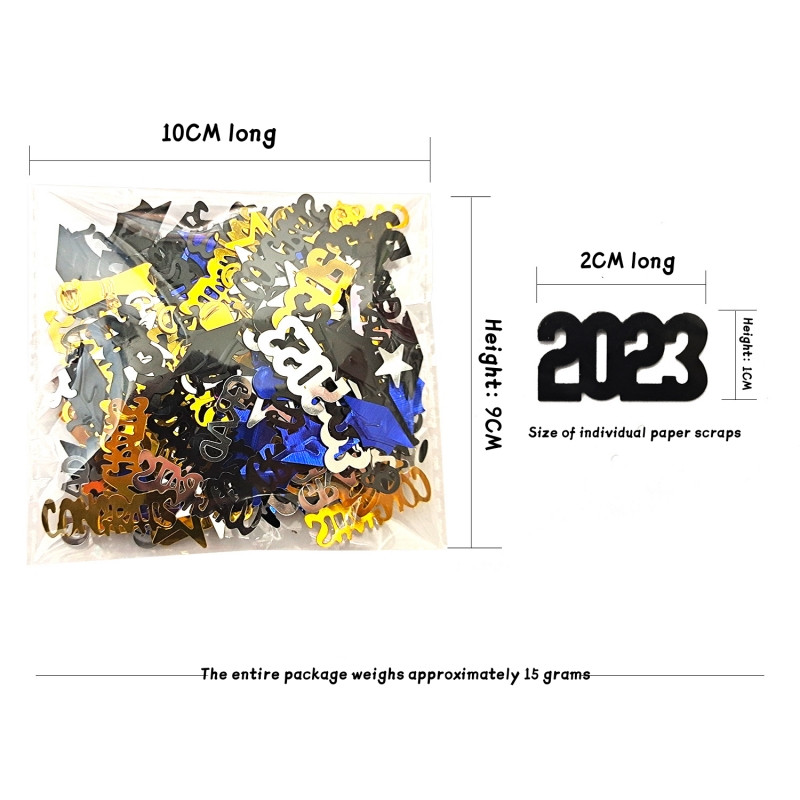 Sezon de absolvire 2023 Decor pentru petreceri Sezon de absolvire Confetti Carte Desene Pahare de vin Confetti de absolvire Decorati pentru petrecere