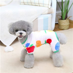 Haine pentru câini flanel, toamnă iarnă, pijamale pentru câini, salopetă pentru câini de talie mică, bichon, cățeluș, pisică, hanorac, pijamale, salopete pentru animale de companie, trening PJS