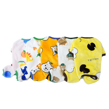 Φανελένιο Ρούχα για σκύλους Φθινοπωρινή χειμερινή φόρμα πιτζάμες για σκύλους Bichon Puppy Cat Hoodie Πυτζάμες Φόρμες για κατοικίδια Φόρμες γυμναστικής PJS