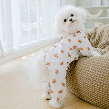 Pet Dog Τετράποδα Home Service Λεπτό κορμάκι Love Crepe Lace Κλιματιστικό Κοστούμι Μικρό και Μεσαίο Κουτάβι Γάτα Ρούχα XS~XXL