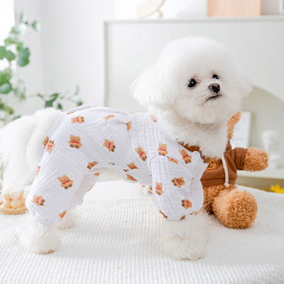 Animal de companie Câine cu patru picioare Serviciu la domiciliu Body subțire Love Crep Dantela Costum cu aer condiționat Cățeluș mic și mijlociu Haine pentru pisici XS~XXL