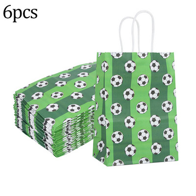 6/10/20/25/50db Fociparti kedvencek Táska Foci témájú Cukorka táskák csavart nyakkendőkkel Ajándékcsomagoló táskák Gyerekek születésnapi parti dekoráció