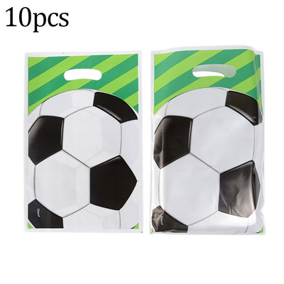 6/10/20/25/50db Fociparti kedvencek Táska Foci témájú Cukorka táskák csavart nyakkendőkkel Ajándékcsomagoló táskák Gyerekek születésnapi parti dekoráció