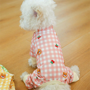 Bear Pattern Mājdzīvnieku suņu apģērbi Suņu kombinezoni Pidžamas maziem suņiem Jorku kucēnu pidžamas kaķu pidžamas kombinezoni pidžamas treniņtērps XL