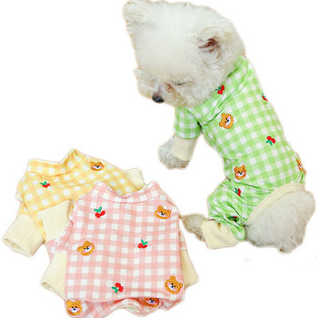 Bear Pattern Ρούχα για σκύλους για κατοικίδια Σαλοπέτα για σκύλους Πιτζάμες για μικρά σκυλιά Yorkie Puppy πιτζάμες για γάτα Ολόσωμες φόρμες πιτζάμες αθλητικές φόρμες XL