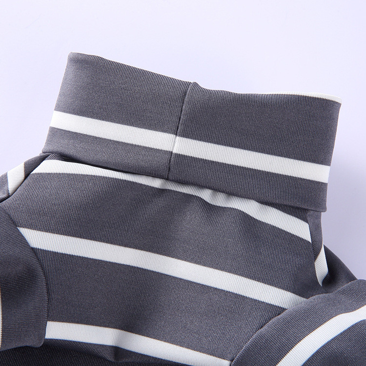 Magas nyakú kutyapizsama színes csíkos kivitel kisállat jumpsuit ruhák kis kutyáknak macska 4 lábú hálóruha Yorkie uszkár