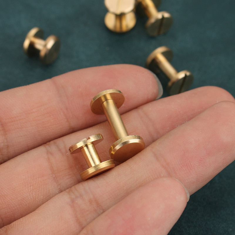 10db Bőr kézműves sárgaréz csavaros visszacsavarható fejű gömbcsapok körömszegecsek bőr kézműves hardvertartozékok