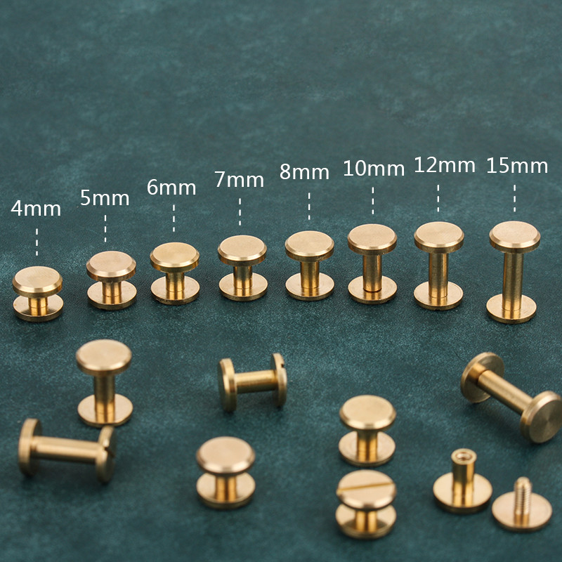 10db Bőr kézműves sárgaréz csavaros visszacsavarható fejű gömbcsapok körömszegecsek bőr kézműves hardvertartozékok