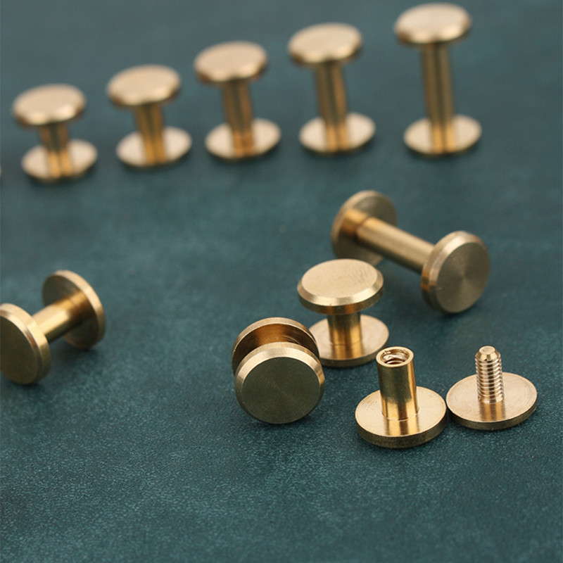 10db Bőr kézműves sárgaréz csavaros visszacsavarható fejű gömbcsapok körömszegecsek bőr kézműves hardvertartozékok