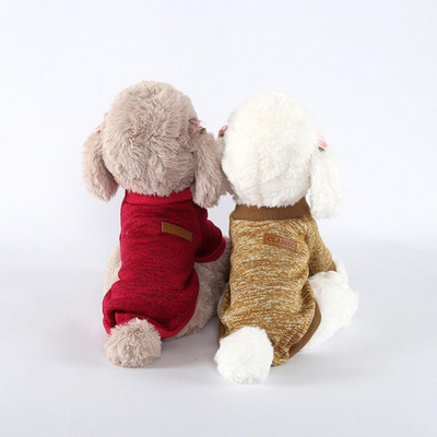 Pulóver dzseki kabát Téli meleg gyapjú fonal Kötött kutya macskák pulóver háziállat ruhák
