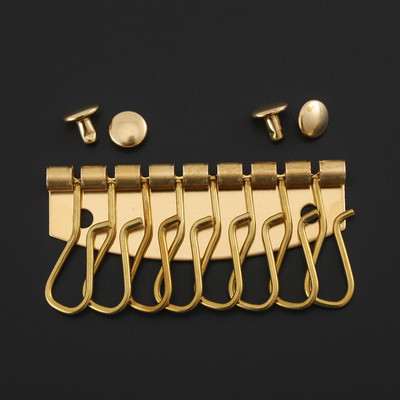 Betim visokokvalitetni red ključeva za novčanik 6/8 kuka Metalni držači ključeva Hardver Kuka za zakovice Privjesak za ključeve DIY kožni dodaci