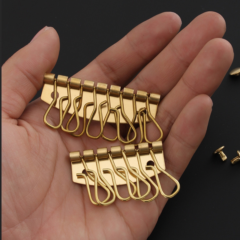 Betim visokokvalitetni red ključeva za novčanik 6/8 kuka Metalni držači ključeva Hardver Kuka za zakovice Privjesak za ključeve DIY kožni dodaci