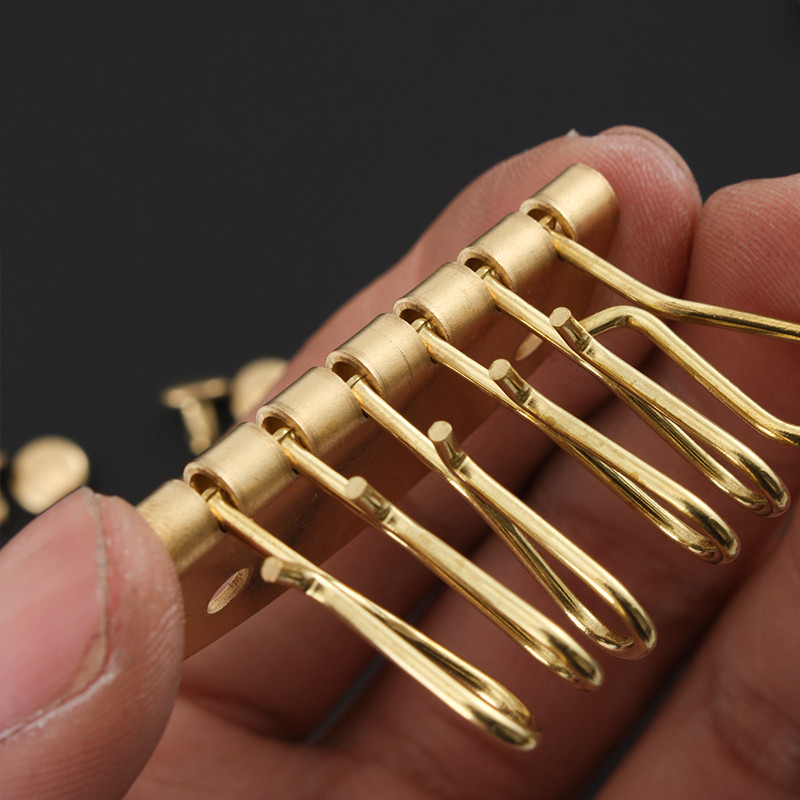 Betim visokokvalitetni red ključeva za novčanik 6/8 kuka Metalni držači ključeva Hardver Kuka za zakovice Privjesak za ključeve DIY kožni dodaci