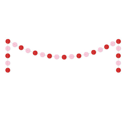 2M Valentino dienos kabantis papuošimas Reklamjuostė Blizgučiai Laiškai Meilės Širdies Gelbėjimo reklamjuostės Girliandos Valentino dienos vestuvių dekoracijos